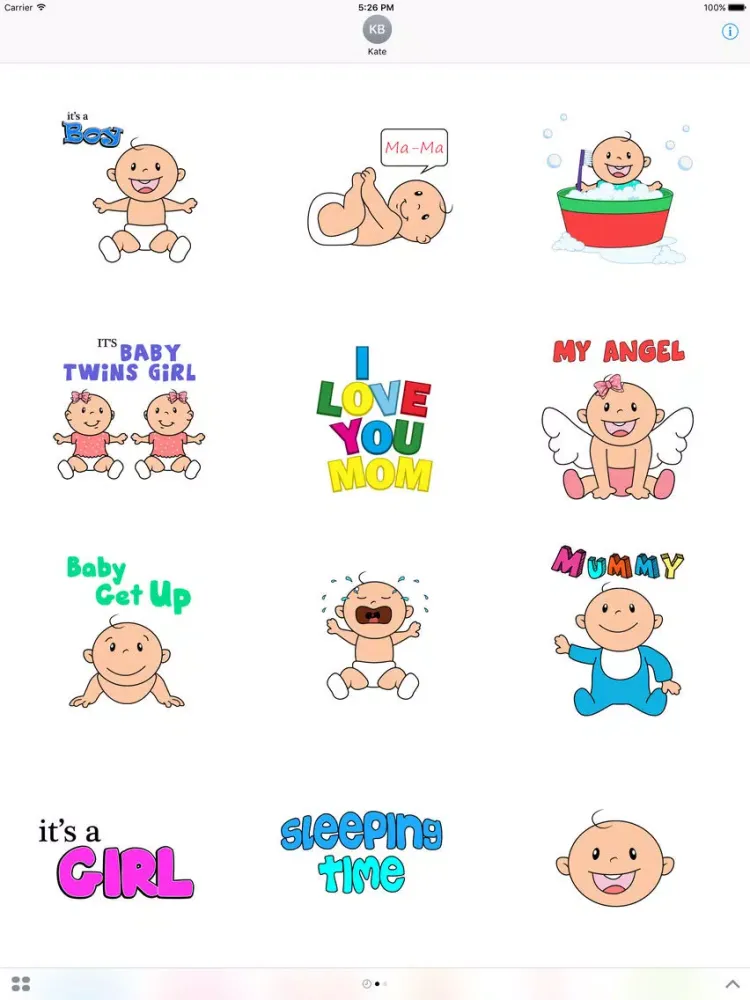 Ảnh chụp màn hình của My First Steps - New Born Baby Stickers Pack iPad 