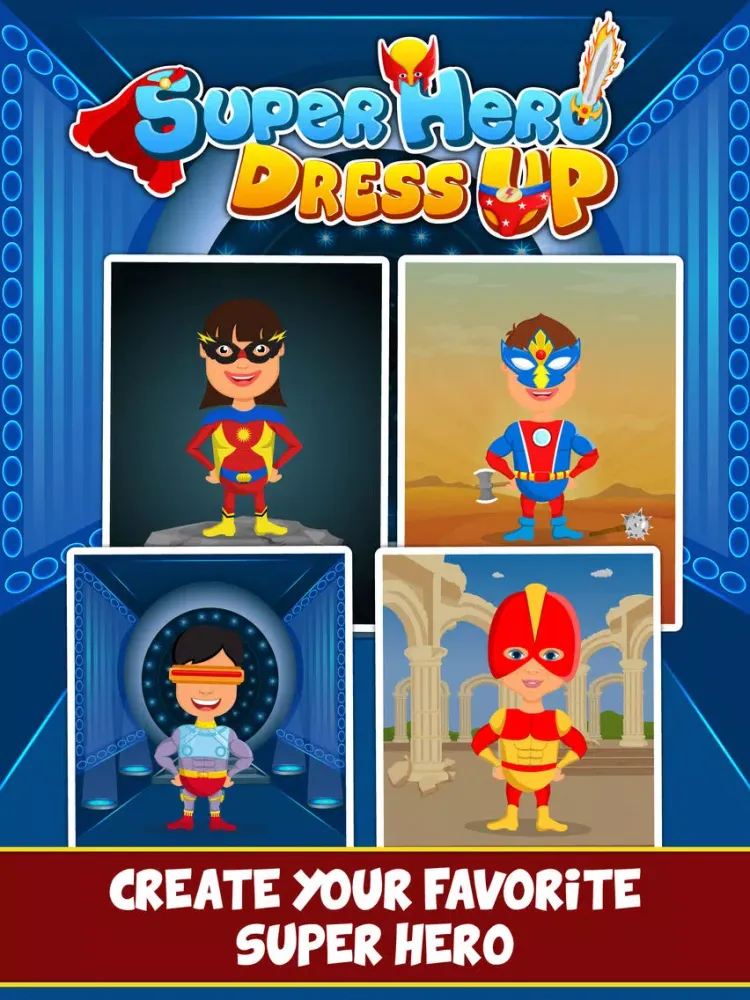 Capturas de pantalla de Super Hero Dress up Game Free iPad 