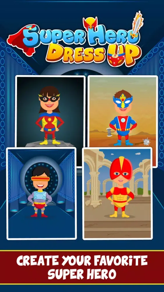 Capturas de pantalla de Super Hero Dress up Game Free