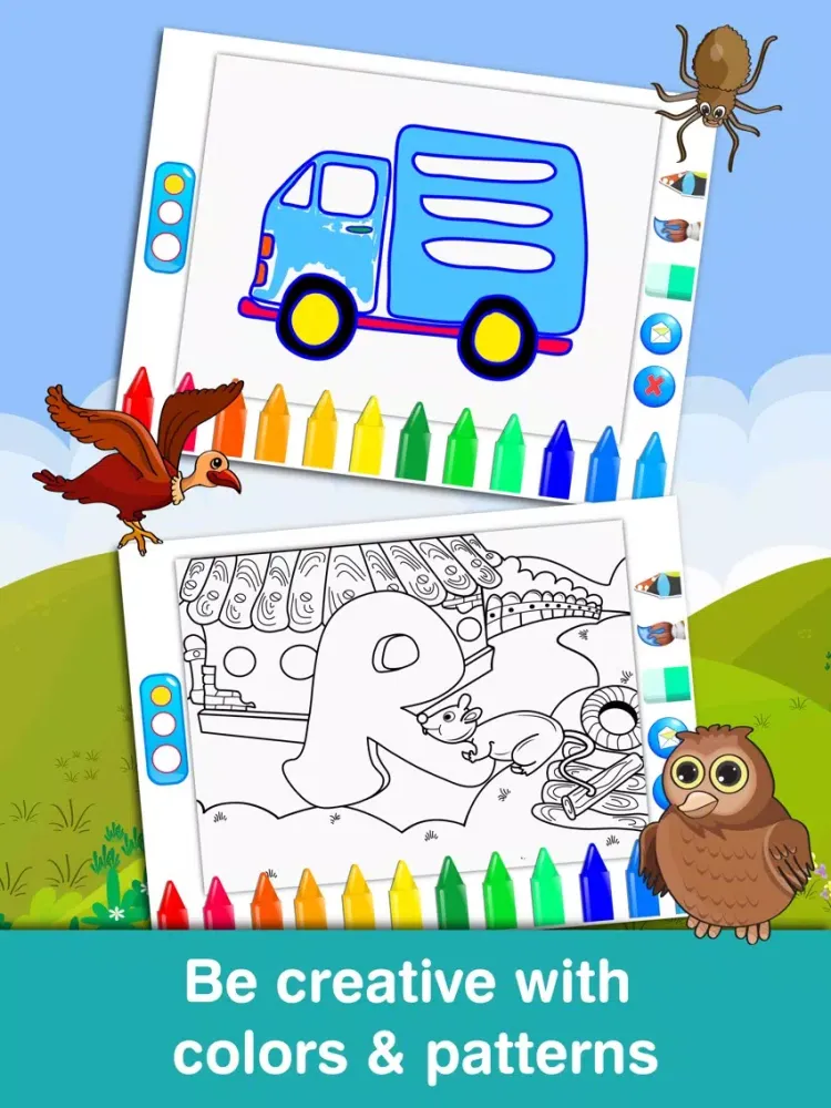 Capturas de tela do Anitrek Coloring - Alphabets & Numbers Colorbook iPad 