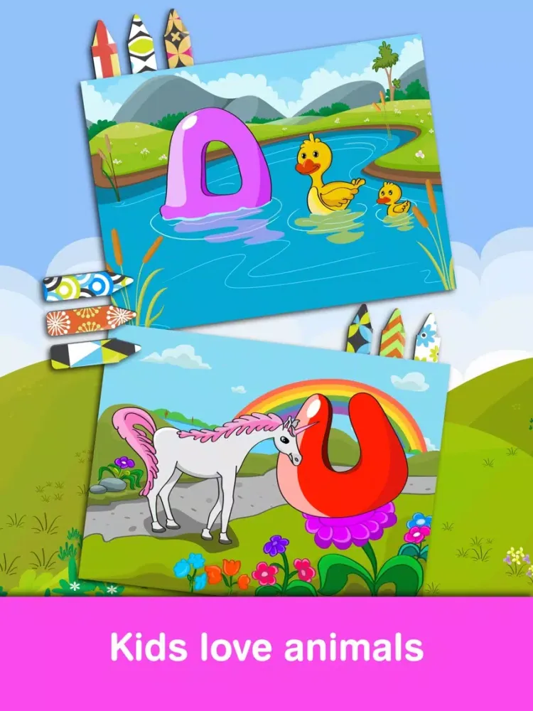 Capturas de tela do Anitrek Coloring - Alphabets & Numbers Colorbook iPad 