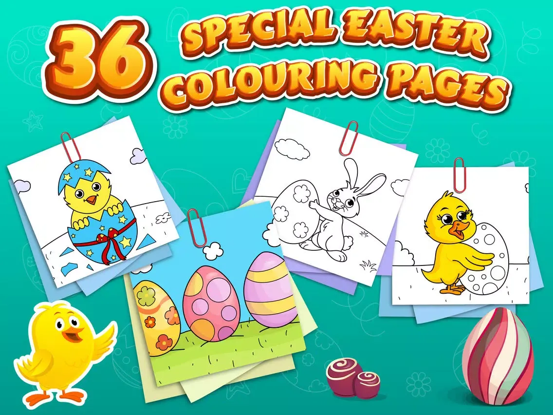 Скриншоты Easter Coloring Free : Paint the Eggs, rabbits and chickens iPad 