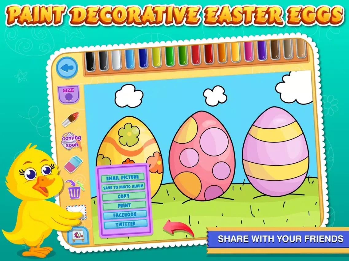 Скриншоты Easter Coloring Free : Paint the Eggs, rabbits and chickens iPad 