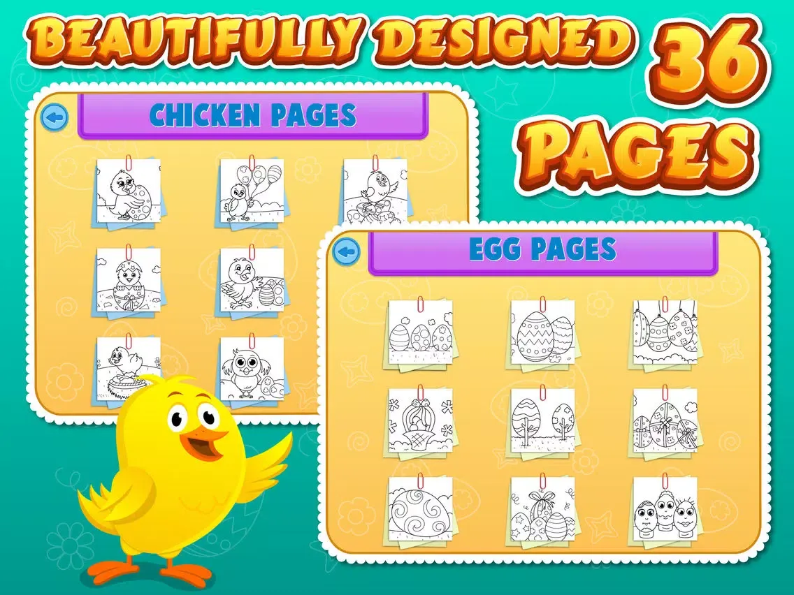 Скриншоты Easter Coloring Free : Paint the Eggs, rabbits and chickens iPad 