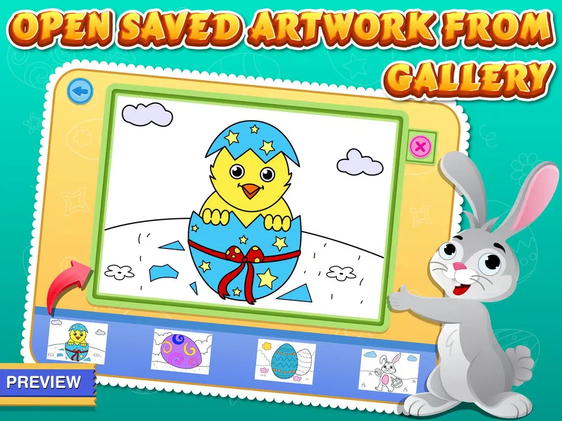 Скриншоты Easter Coloring Free : Paint the Eggs, rabbits and chickens iPad 