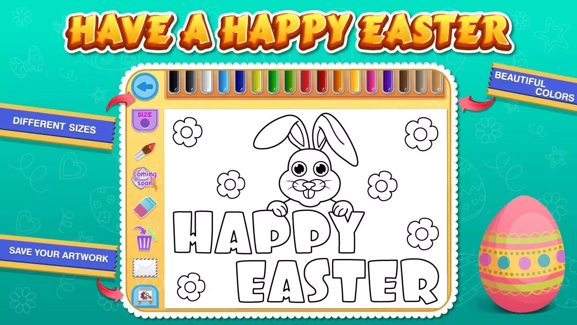 Скриншоты Easter Coloring Free : Paint the Eggs, rabbits and chickens