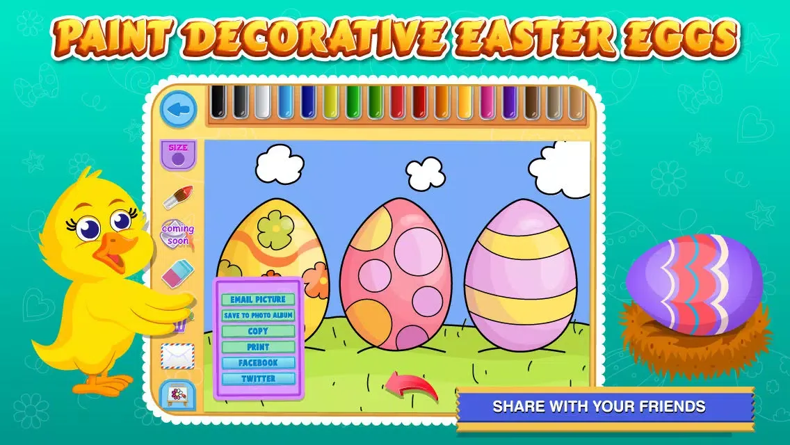 Скриншоты Easter Coloring Free : Paint the Eggs, rabbits and chickens