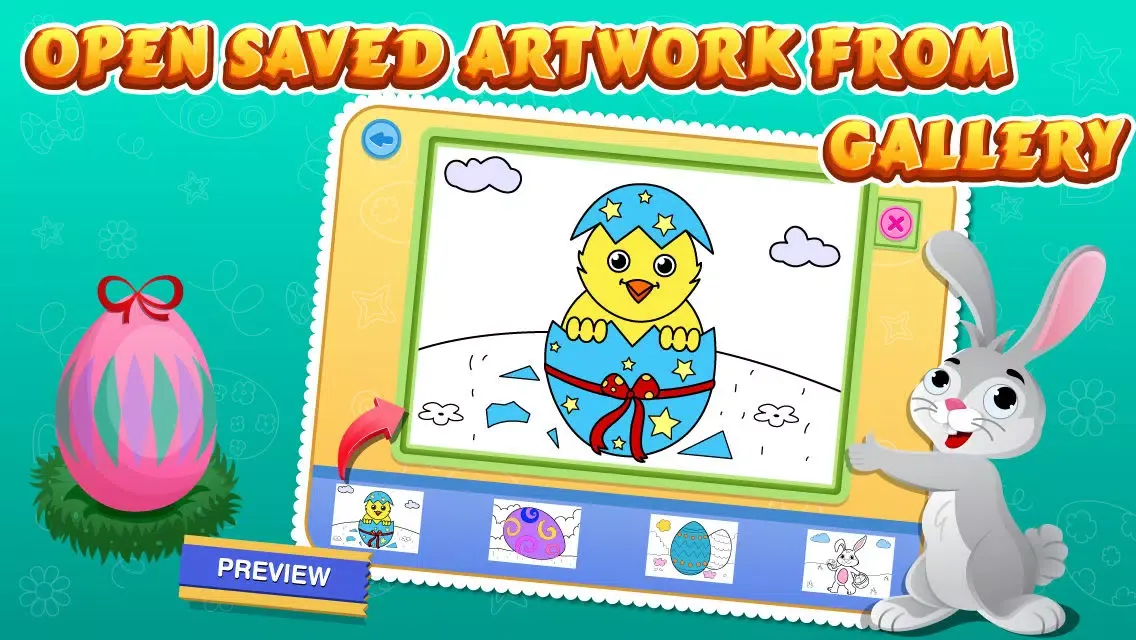 Скриншоты Easter Coloring Free : Paint the Eggs, rabbits and chickens