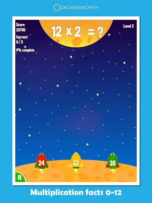 Captures d'écran de Fruit Rockets Multiplication iPad 