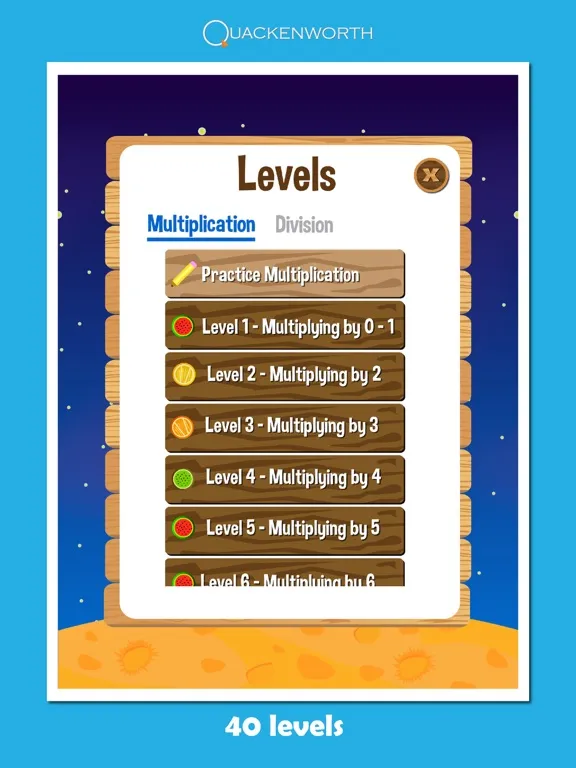 Captures d'écran de Fruit Rockets Multiplication iPad 
