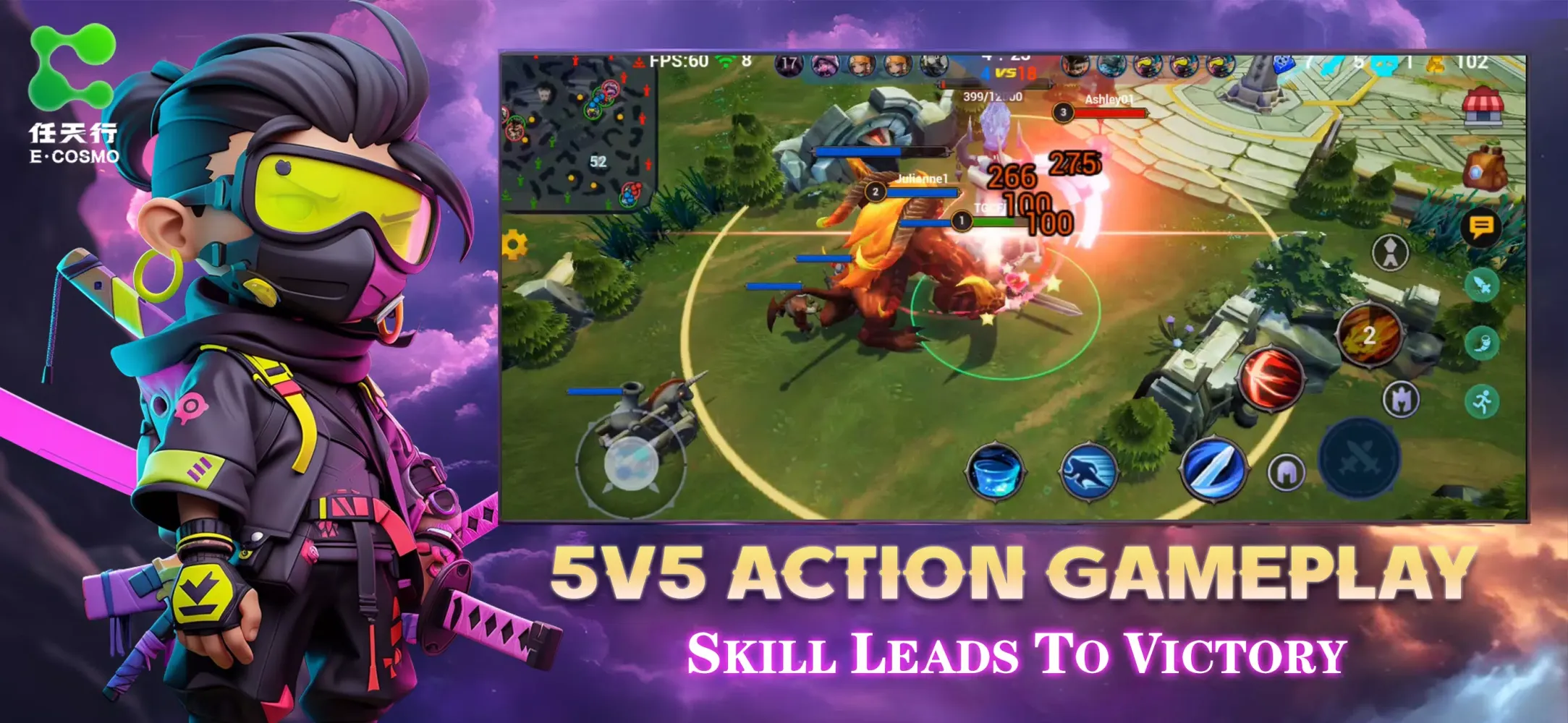 Capturas de pantalla de ECosmo 3v3 & 5v5 Metaverse 任天行