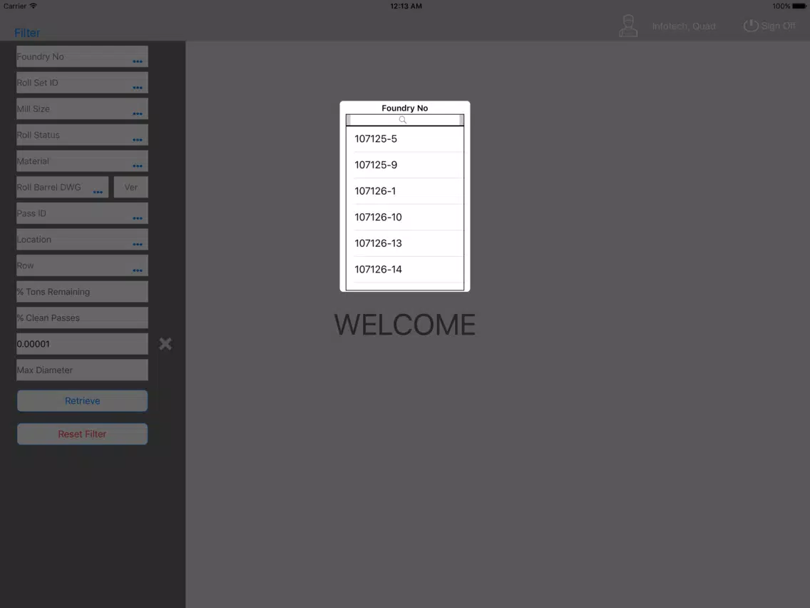 صور QMOS Roll Management iPad 