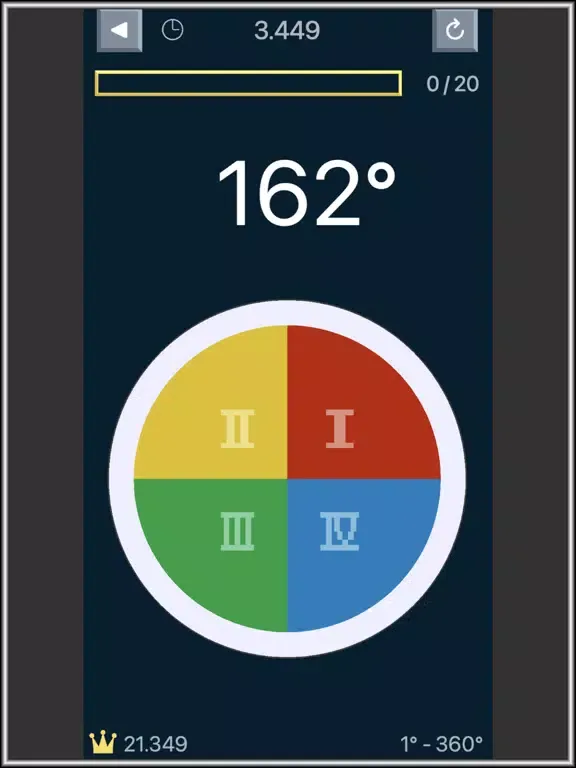 Tangkapan layar Quadrant Challenge iPad 