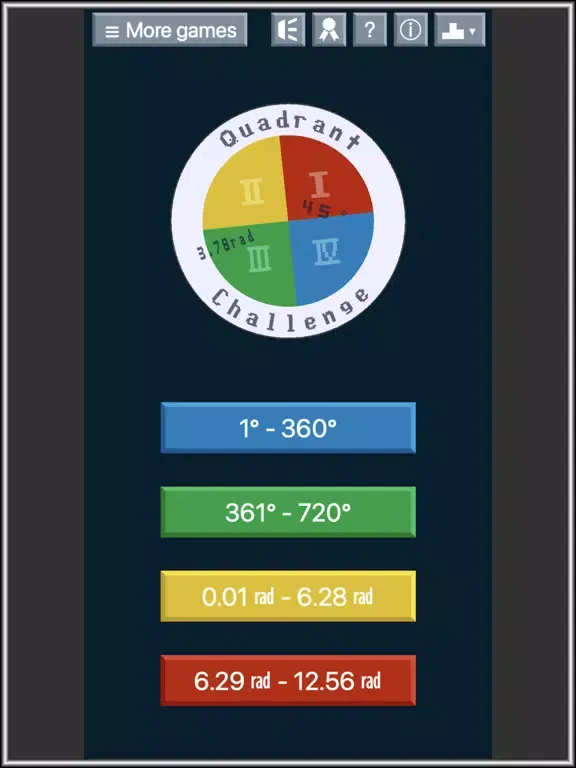 Tangkapan layar Quadrant Challenge iPad 