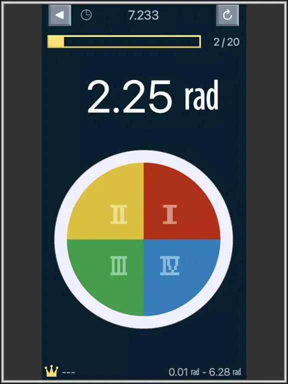 Tangkapan layar Quadrant Challenge iPad 