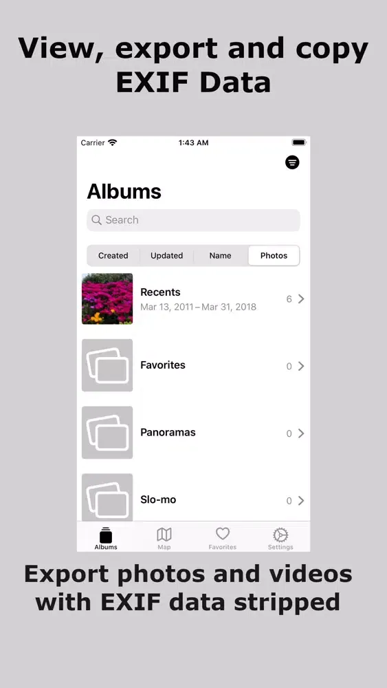 Tangkapan layar Meta: EXIF Data Viewer