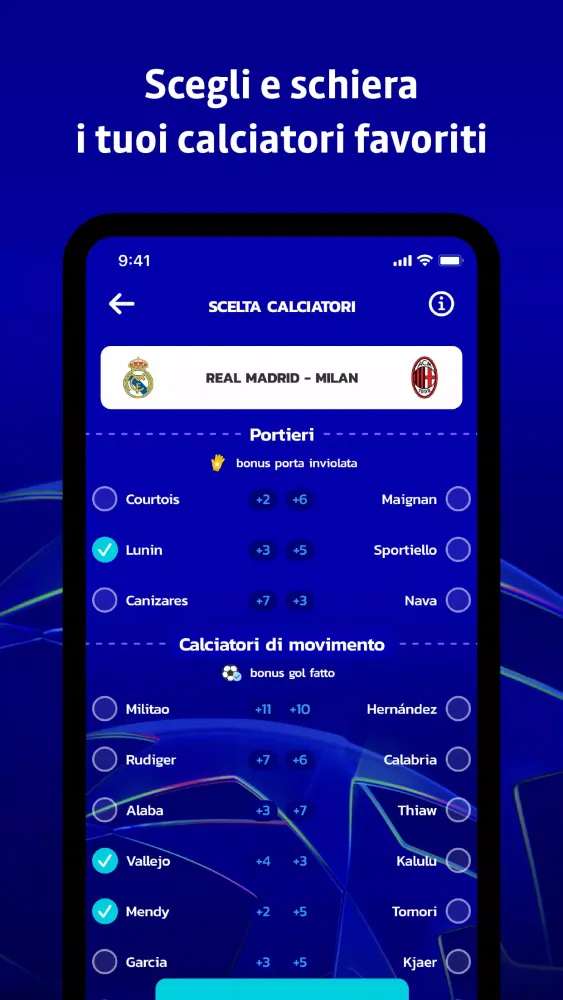 Screenshot di FantaChampions®