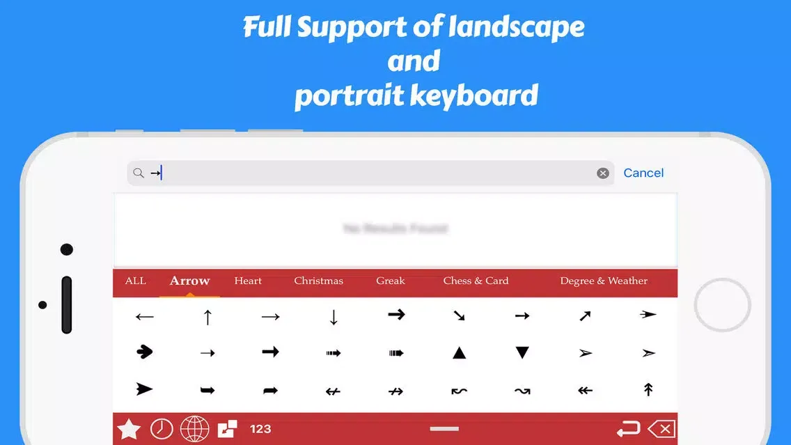 Tangkapan layar CharBoard-Symbols