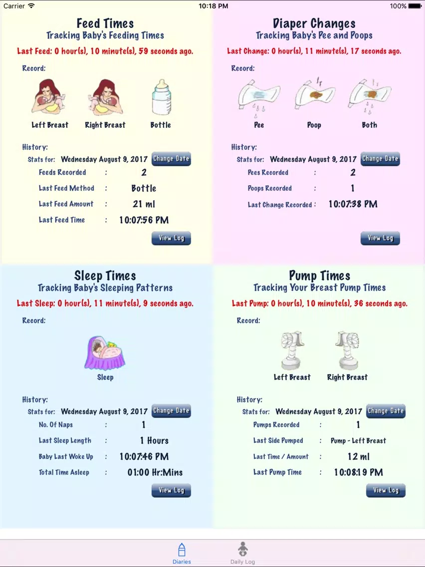 Baby's Diary iPad  スクリーンショット