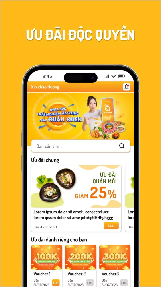 Tangkapan layar Quán quen