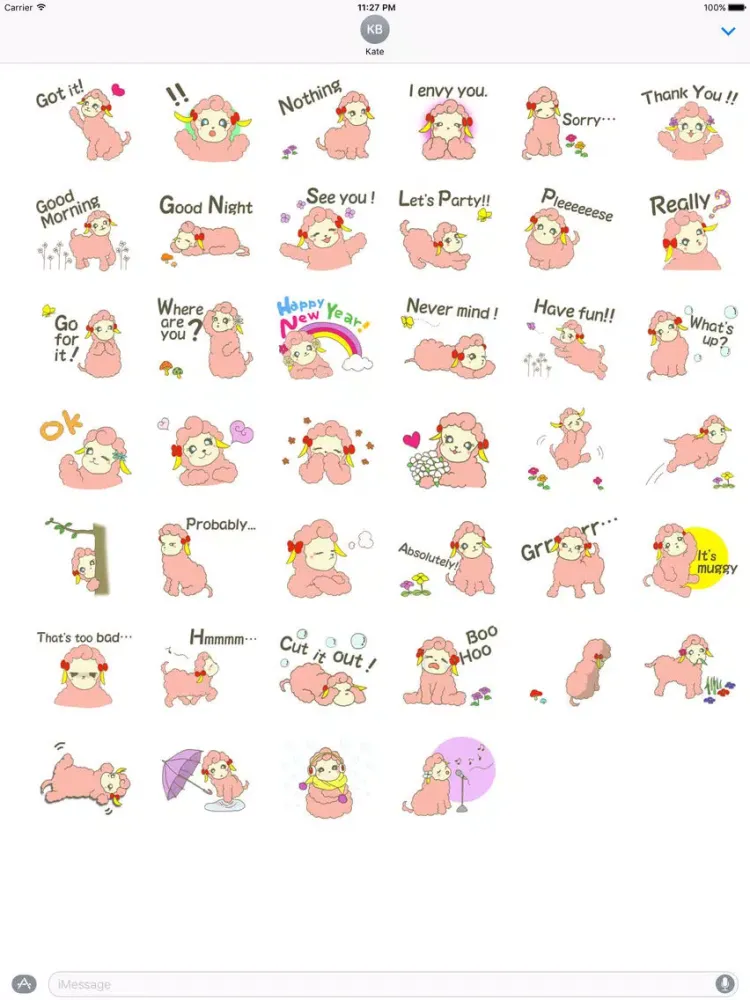 Adorable Baby Sheep Sticker iPad  Screenshots