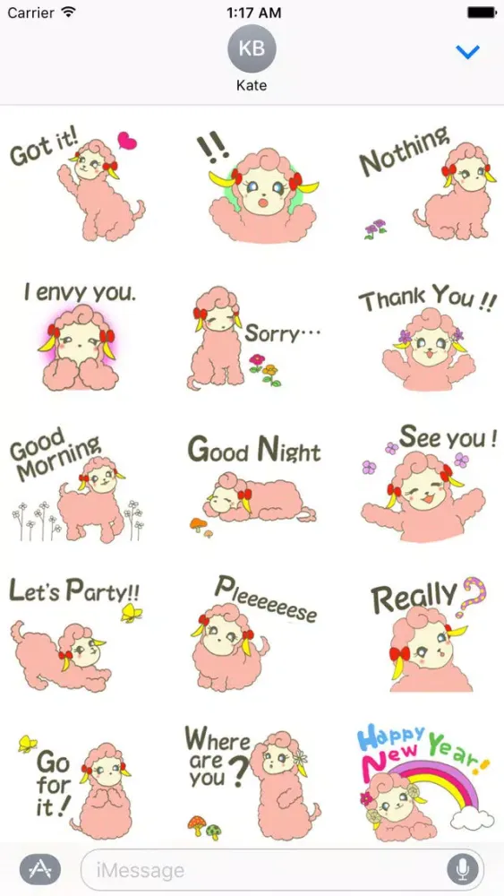 Adorable Baby Sheep Sticker Screenshots