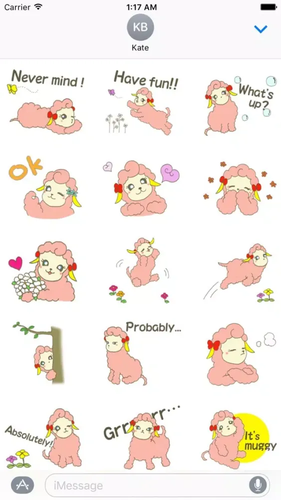 Adorable Baby Sheep Sticker Screenshots