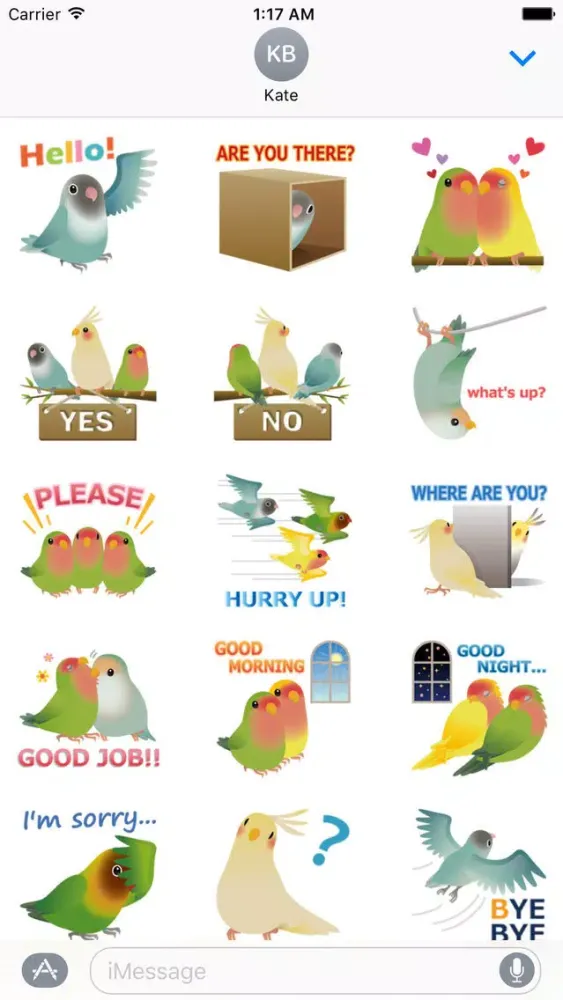 Adorable Birds Emoij Sticker Screenshots
