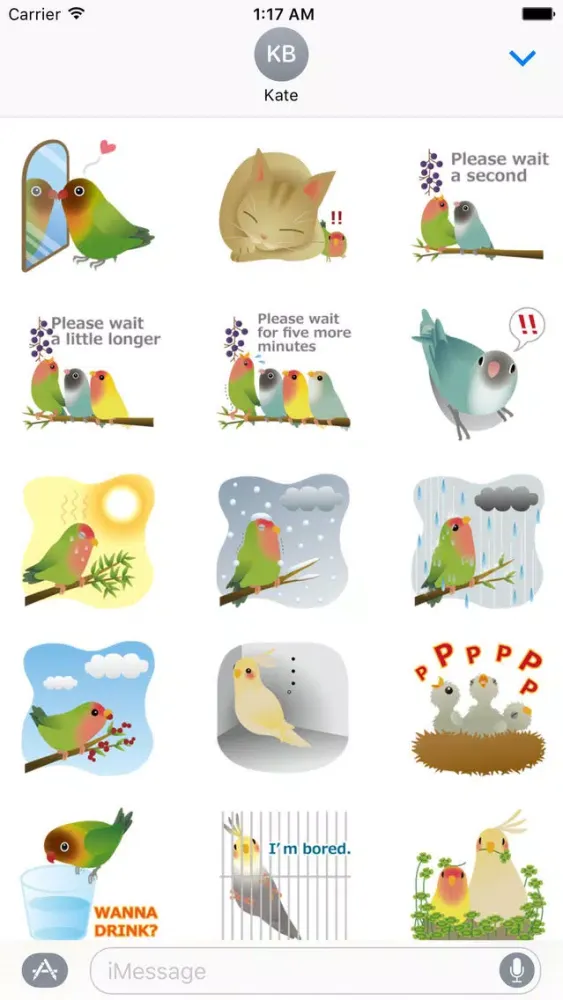 Adorable Birds Emoij Sticker Screenshots