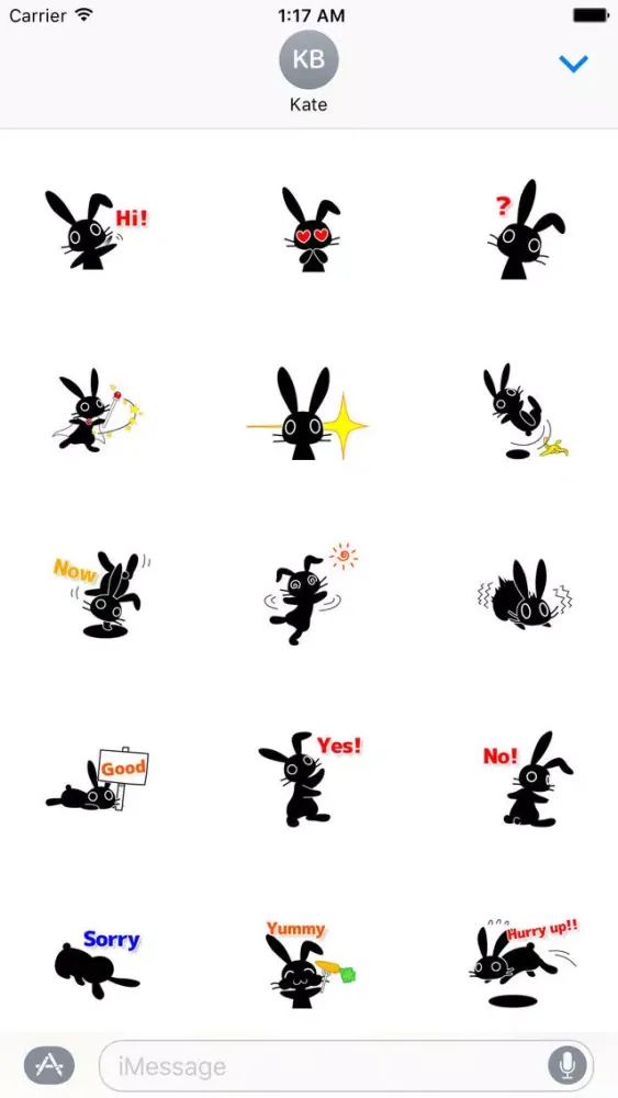 Adorable Black Rabbit Sticker應用截圖
