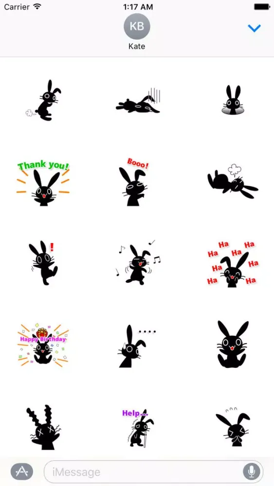 Adorable Black Rabbit Sticker應用截圖