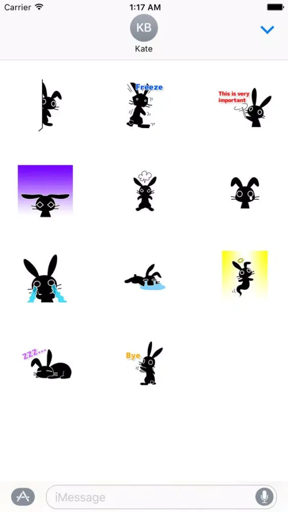 Adorable Black Rabbit Sticker應用截圖