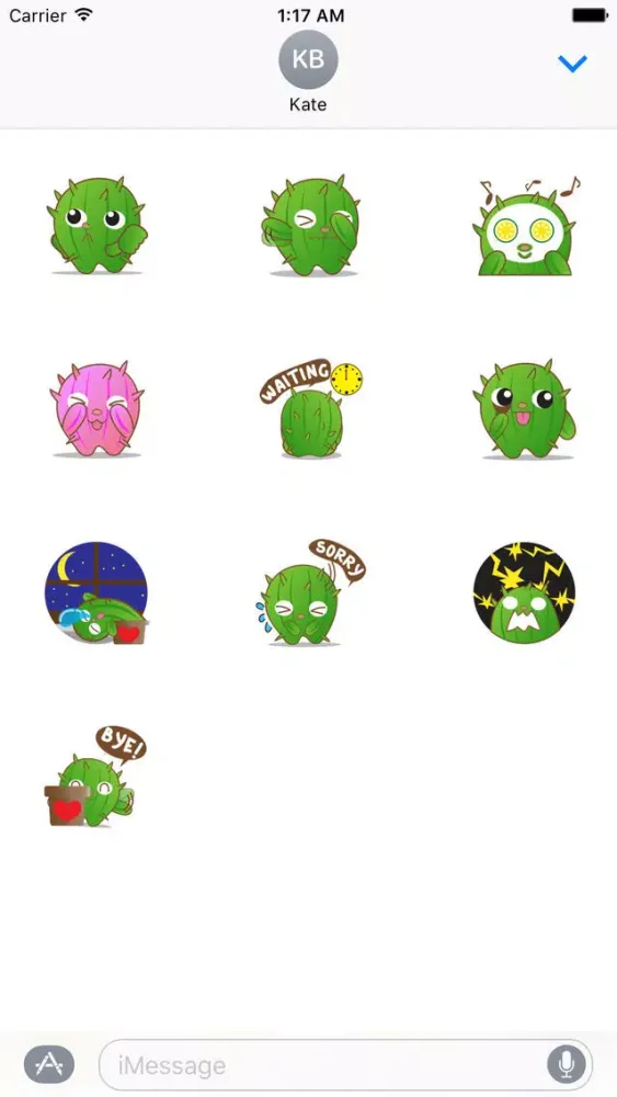 Adorable Cactus Emoji Stickers Pack Screenshots