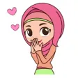 Adorable Hijab Girl Sticker Adorable Hijab Girl Sticker