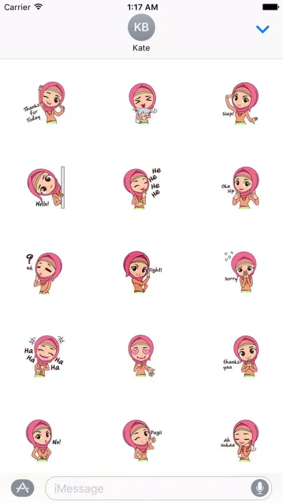 Adorable Hijab Girl Sticker Screenshots