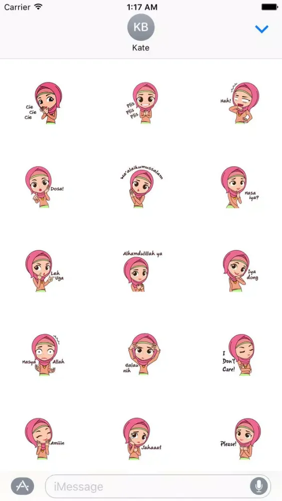 Adorable Hijab Girl Sticker Screenshots