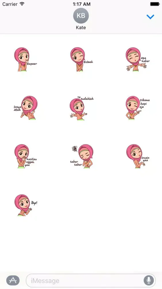 Adorable Hijab Girl Sticker Screenshots