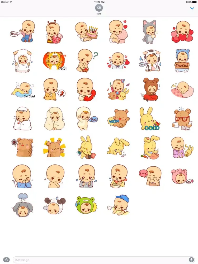 Capturas de pantalla de Adorable Little Boy Sticker iPad 