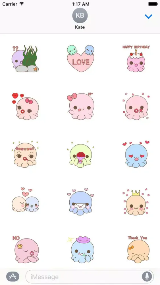 تصاویر Adorable Octopus Sticker