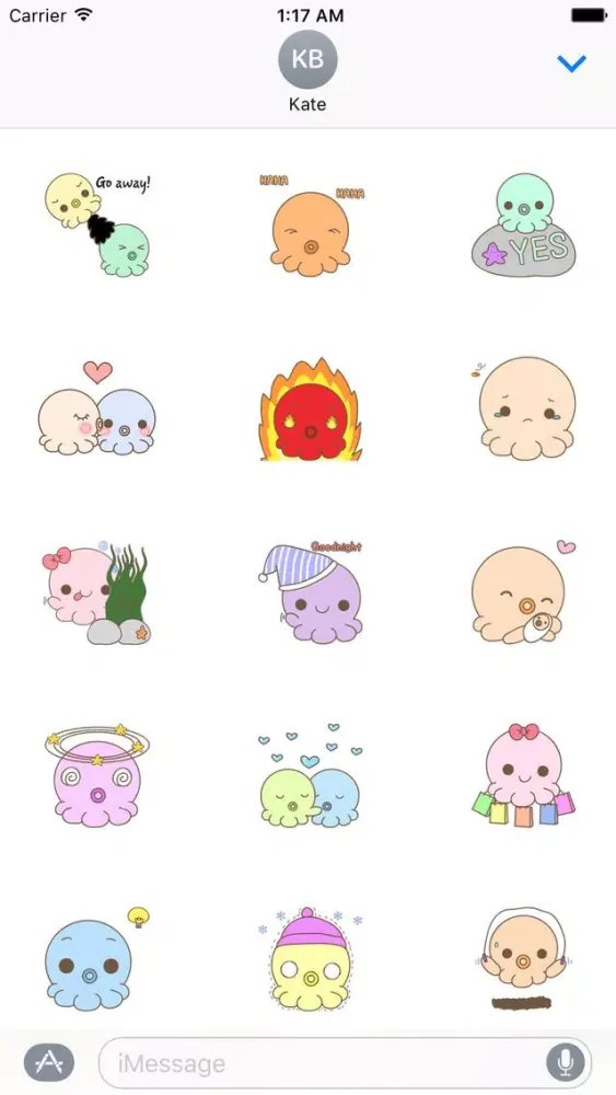 تصاویر Adorable Octopus Sticker