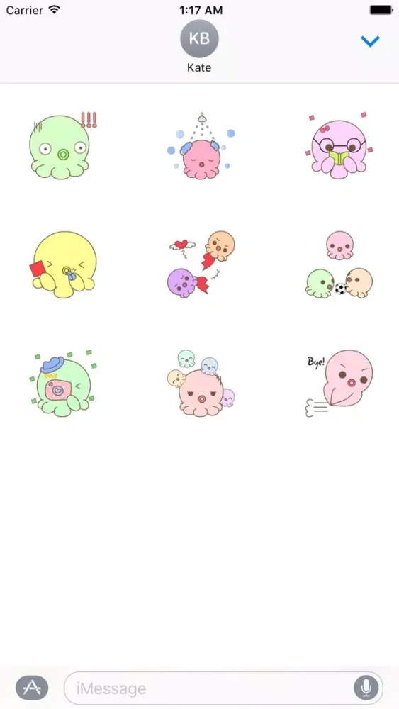 تصاویر Adorable Octopus Sticker