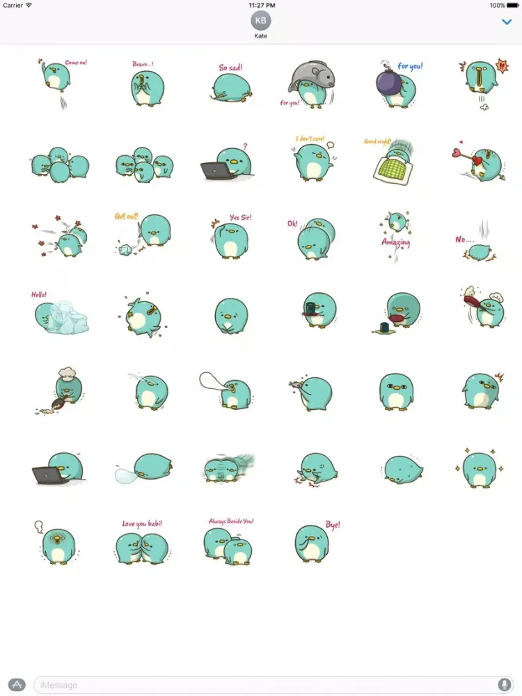 Capturas de pantalla de Adorable Penguin Sticker iPad 