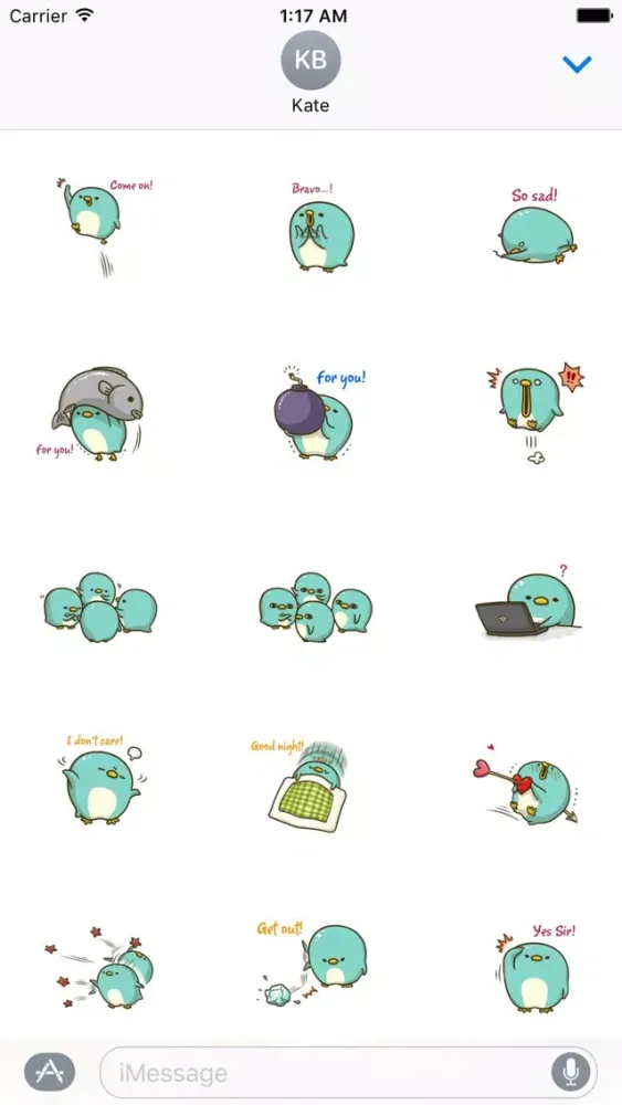 Capturas de pantalla de Adorable Penguin Sticker