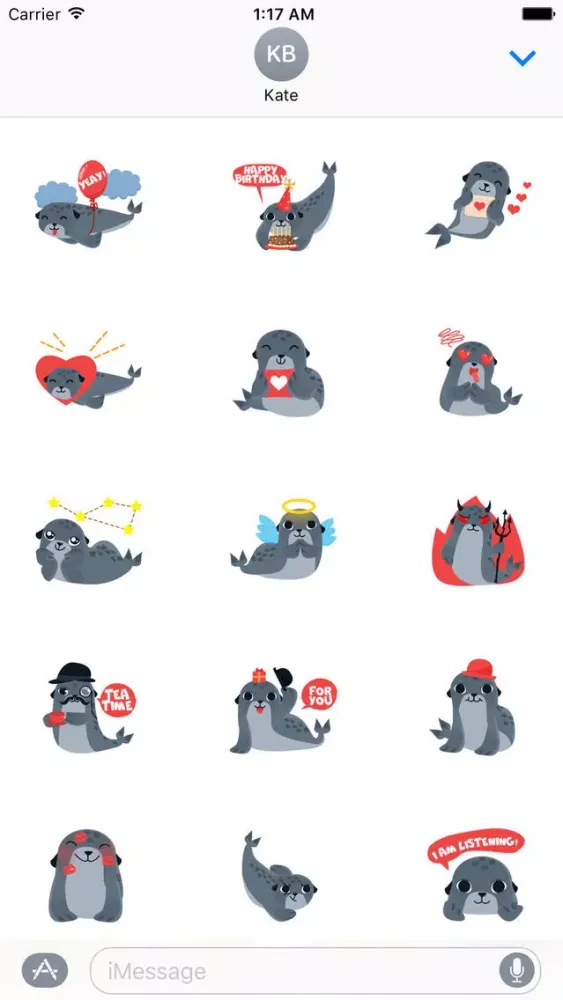 Скриншоты Adorable Seal SealMoji Sticker