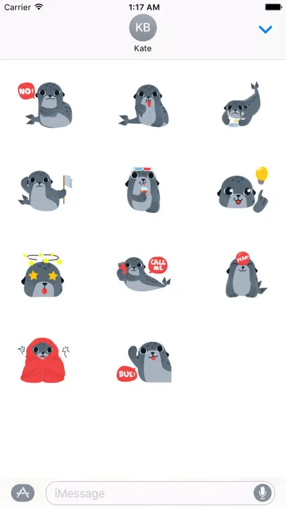 Скриншоты Adorable Seal SealMoji Sticker