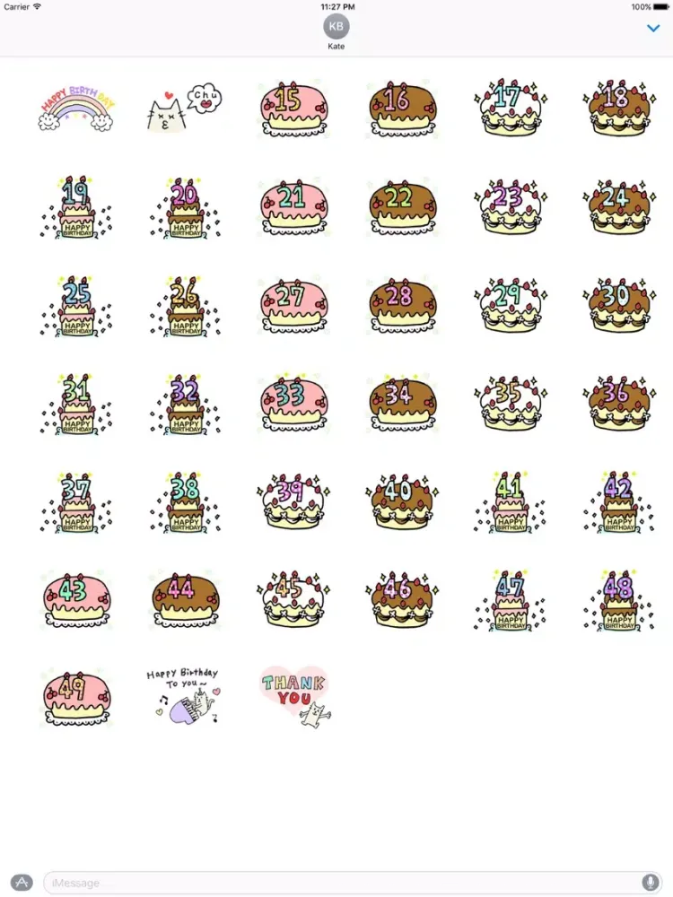 تصاویر Animated Birthday Sticker Ver1 iPad 