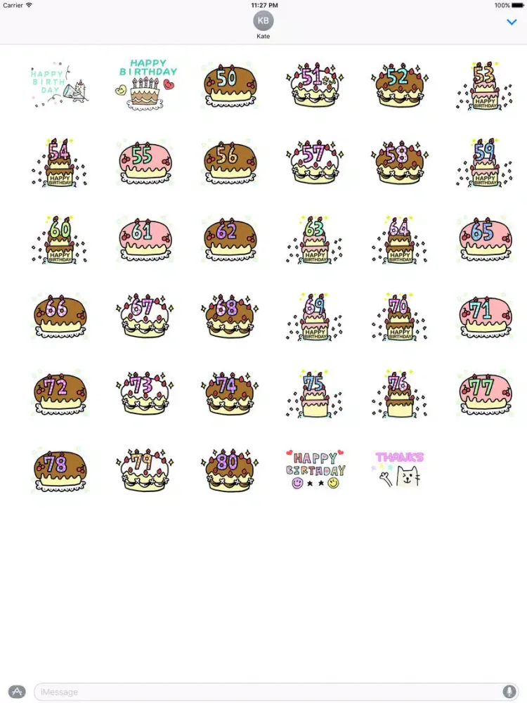 Animated Birthday Sticker Ver2 iPad 应用截图