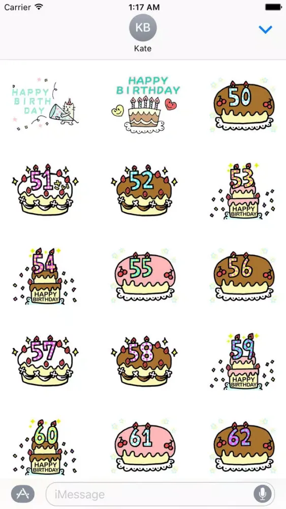 Animated Birthday Sticker Ver2应用截图