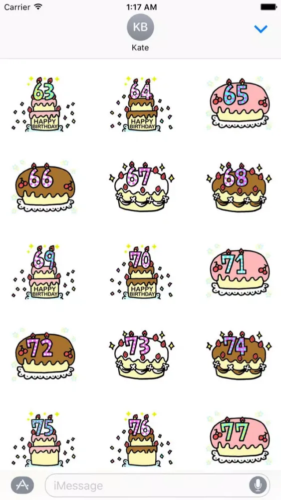Animated Birthday Sticker Ver2应用截图