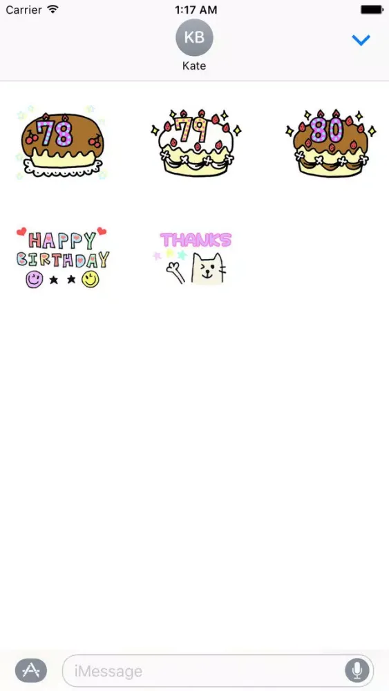 Animated Birthday Sticker Ver2应用截图